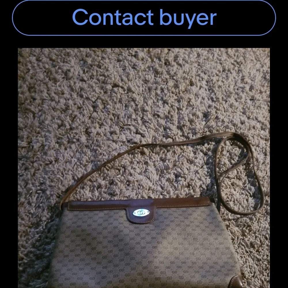 Vintage GG Gucci Brown  Crossbody Bag - Picture 6 of 11